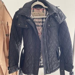 Burberry Quilted Trench Jacket with Detachable Hood